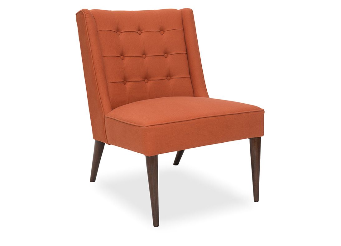 Draper Slipper Chair Rose Orange